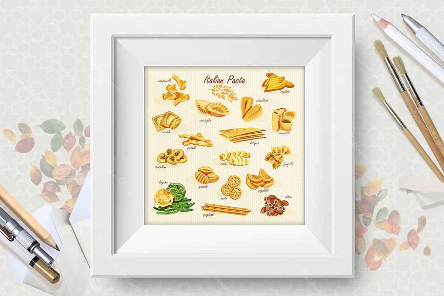 Pasta set in Illustrations - product preview 8