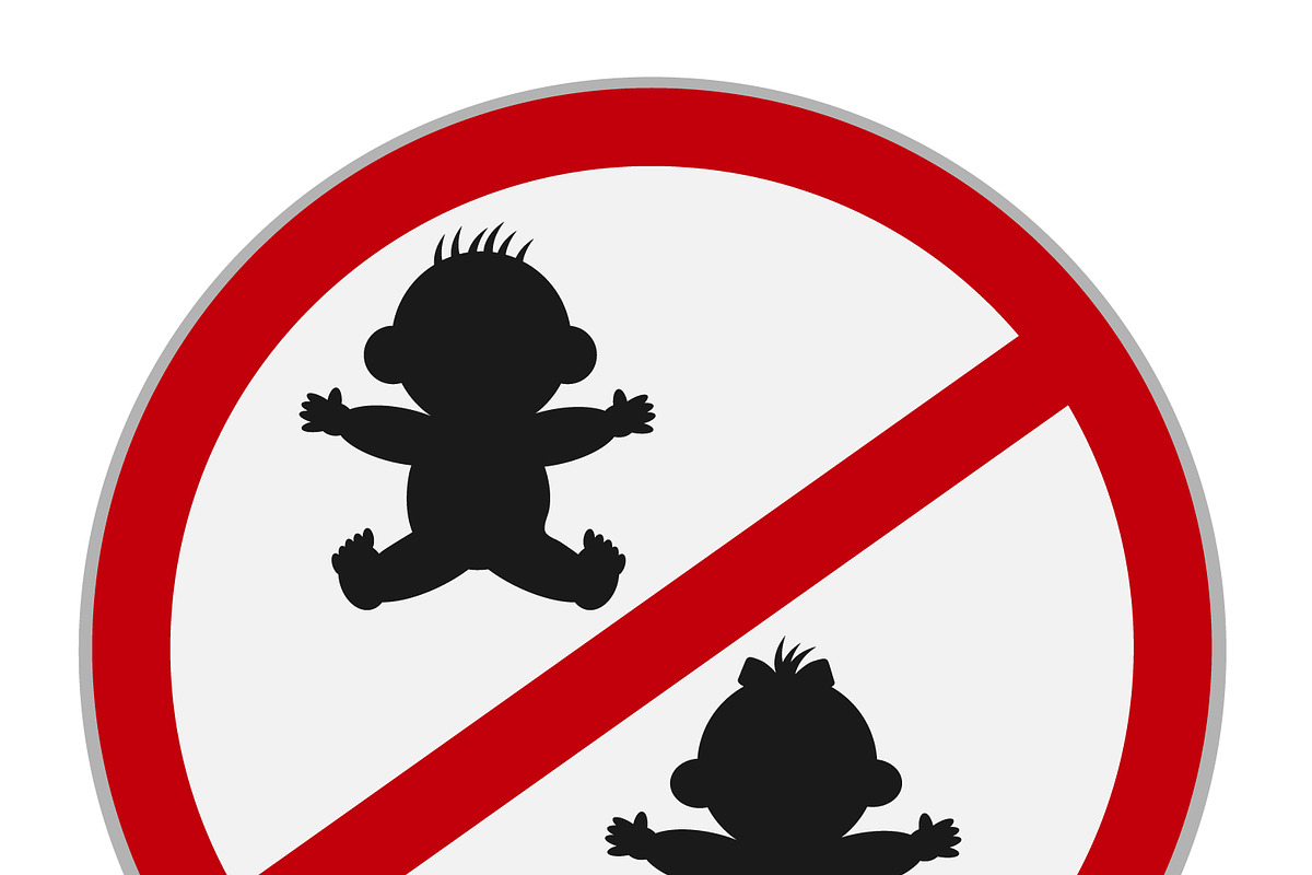no kids allowed sign, vector in Illustrations - product preview 8
