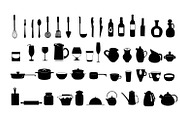 Kitchen  and cooking utensils icons