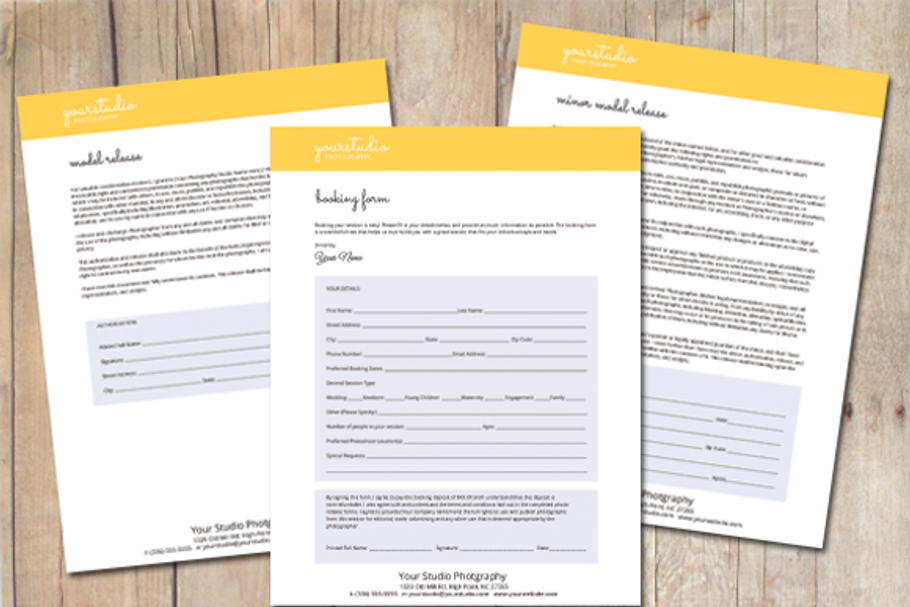Photography Booking Form Templates in Stationery Templates - product preview 8