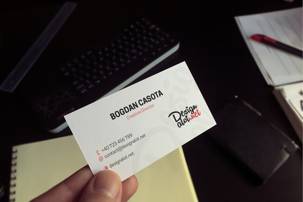 5 Business Cards Mockups in Product Mockups - product preview 8