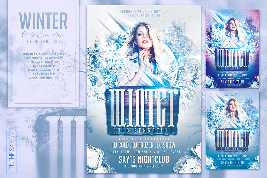 Winter Cold Sensation Flyer Template in Flyer Templates - product preview 8