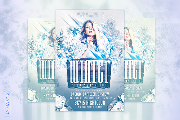 Winter Cold Sensation Flyer Template in Flyer Templates - product preview 1
