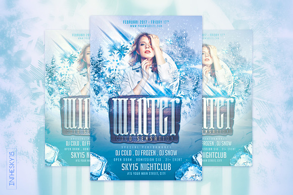 Winter Cold Sensation Flyer Template in Flyer Templates - product preview 2
