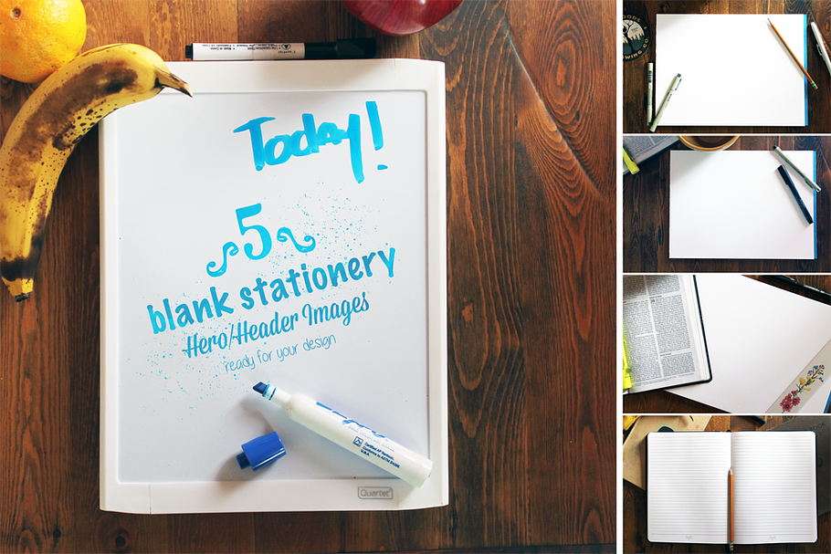 Blank Stationery Hero Mock-up in Print Mockups - product preview 8