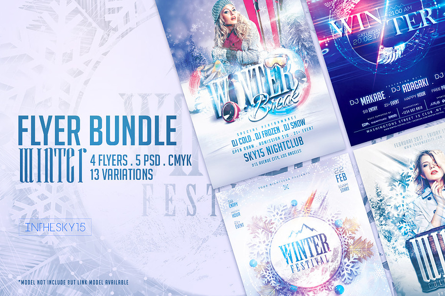 Winter Flyer Bundle in Flyer Templates - product preview 8