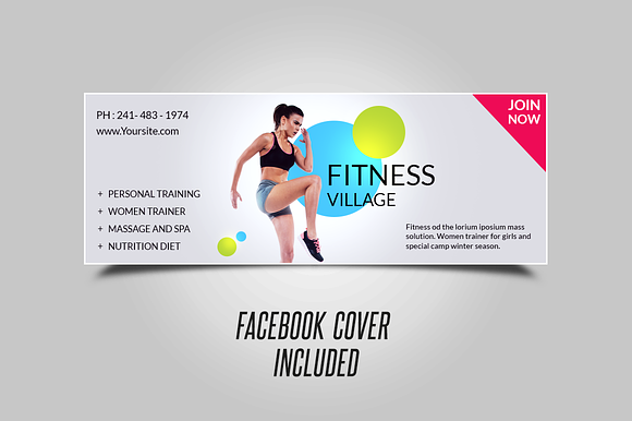Fitness Flyer / Gym Flyer in Flyer Templates - product preview 2
