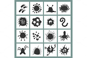 Cell disease vector icons