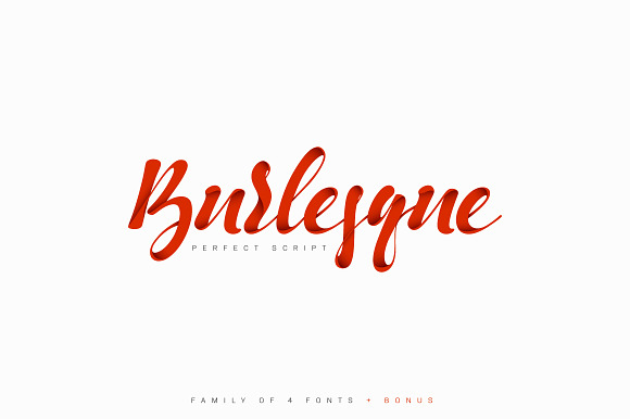 Burlesque. Pack of 4 Fonts  in Script Fonts - product preview 1