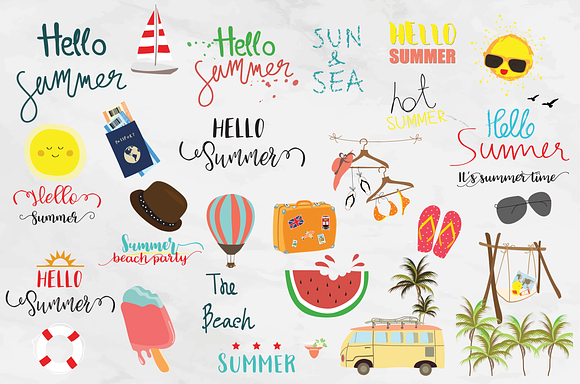 12 Cute summer cards in Postcard Templates - product preview 3