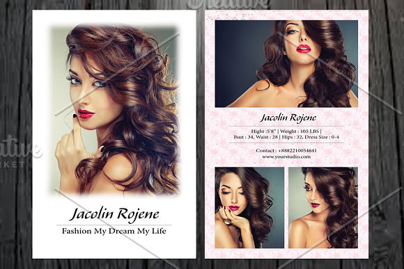 Fashion Model Comp Card-V490 in Flyer Templates - product preview 2