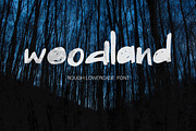 Wooland - rough lowercase font
