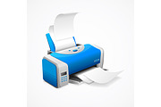 Realistic Printer Machine