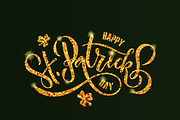 St. Patrick's Day Golden Typography