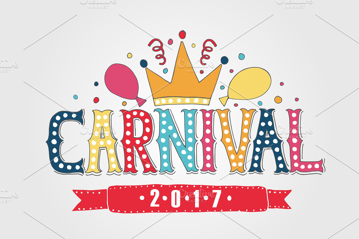 Carnival Lettering Card Design in Templates - product preview 8
