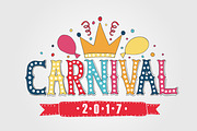 Carnival Lettering Card Design