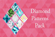 Diamond vector patterns pack