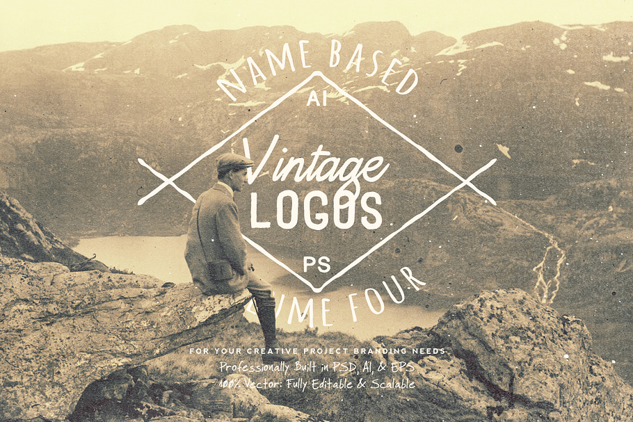 13 Name Based Vintage Logos Volume 4