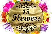 Flowers digital art collection 15pcs