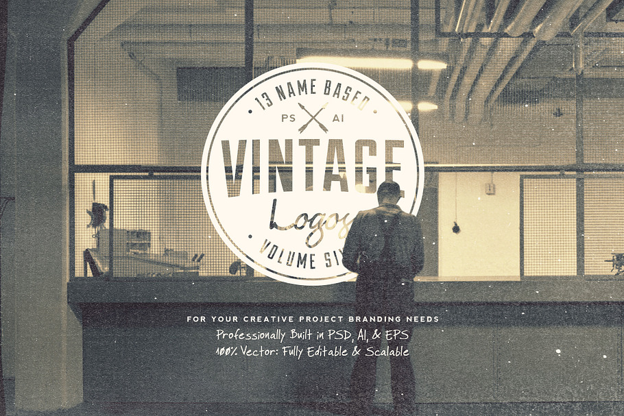 13 Name Based Vintage Logos Volume 6 in Logo Templates - product preview 8