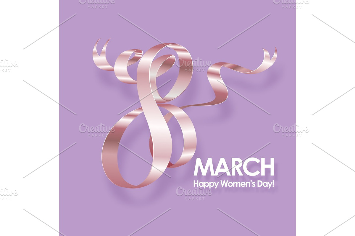 March 8 greeting card. in Card Templates - product preview 8