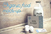Organic Food Mockup / Milk & Eggs