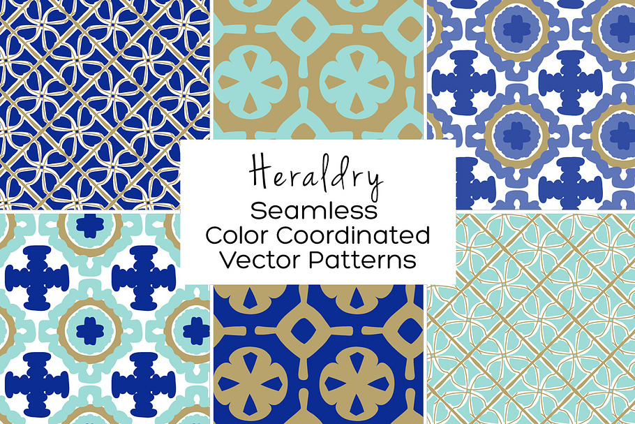 Heraldry Seamless Vector Patterns