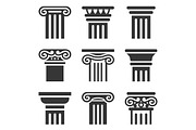 Ancient Columns Icon Set