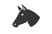 Horse Head Icon Logo Set