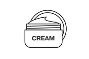 Face cream jar icon. Vector