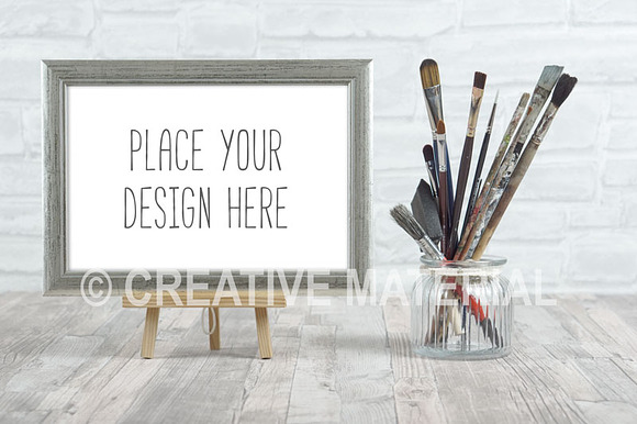 Frame Mockup | Paint Brushes | #17 in Print Mockups - product preview 1