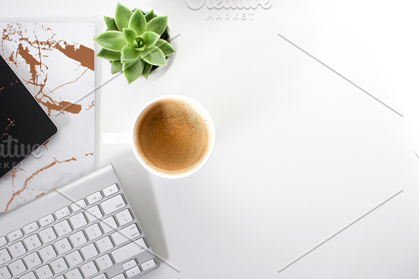 Minimalist desktop with Coffee