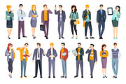 Young Professional Confident People Set