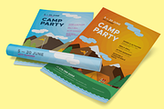 Camp Party Poster Template