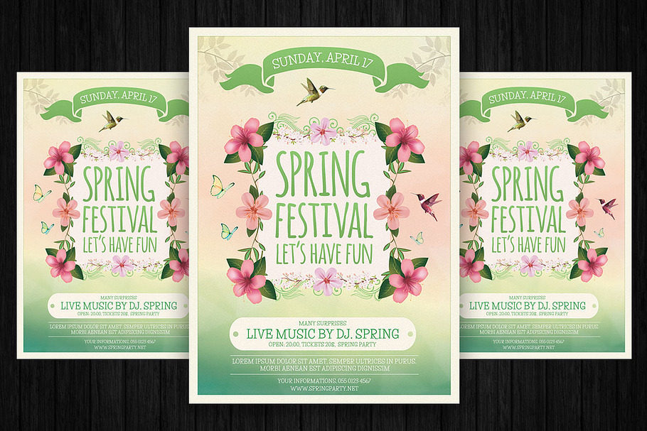Spring Festival Flyer Template in Flyer Templates - product preview 8