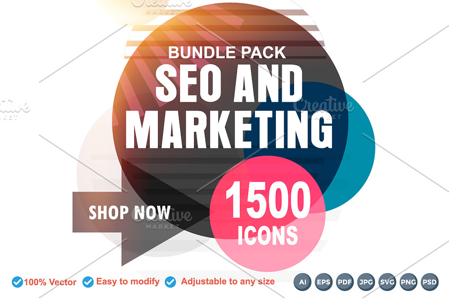 1500 SEO and Marketing Icons
