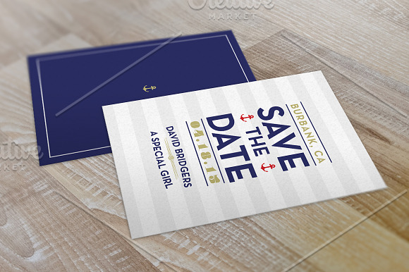 Save the Date - Nautical Postcards in Wedding Templates - product preview 1