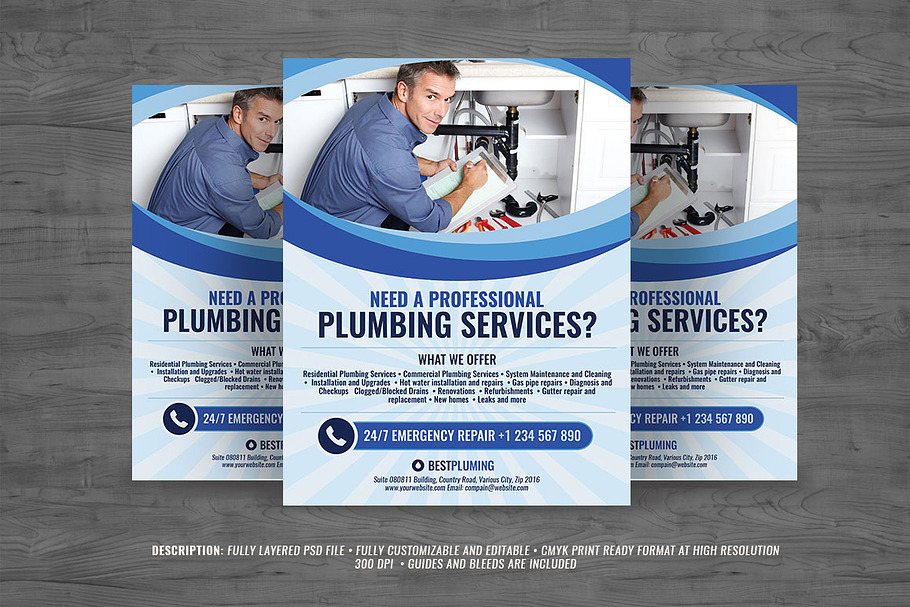 Plumbing Services Flyer Vol. 2