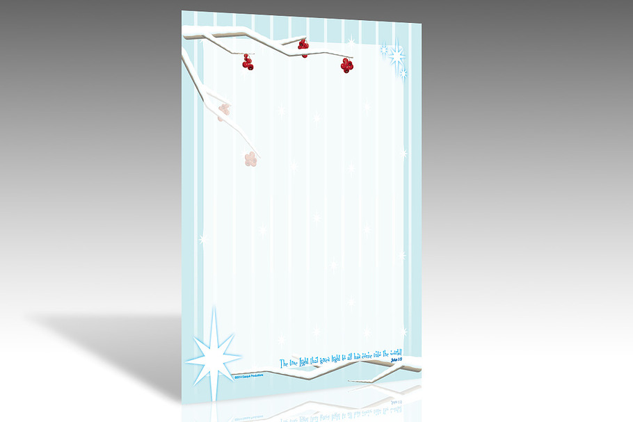 True Light Winter Berry Stationery in Stationery Templates - product preview 8