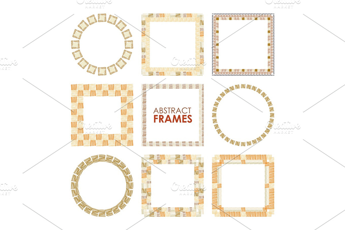 Ethnic vector frame set in Objects - product preview 8