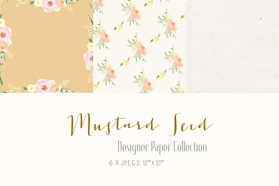 Digital Designer Paper-Mustard Seed