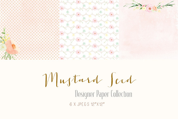 Digital Designer Paper-Mustard Seed in Patterns - product preview 1