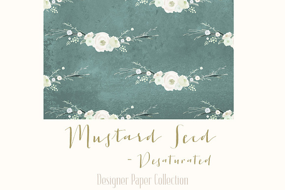 Papers - Mustard Seed Desaturated in Patterns - product preview 2