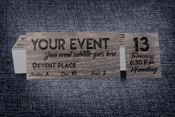 Wooden Multipurpose Event Ticket
