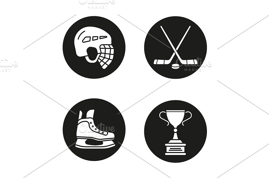 Hockey equipment. 4 icons. Vector in Graphics - product preview 8