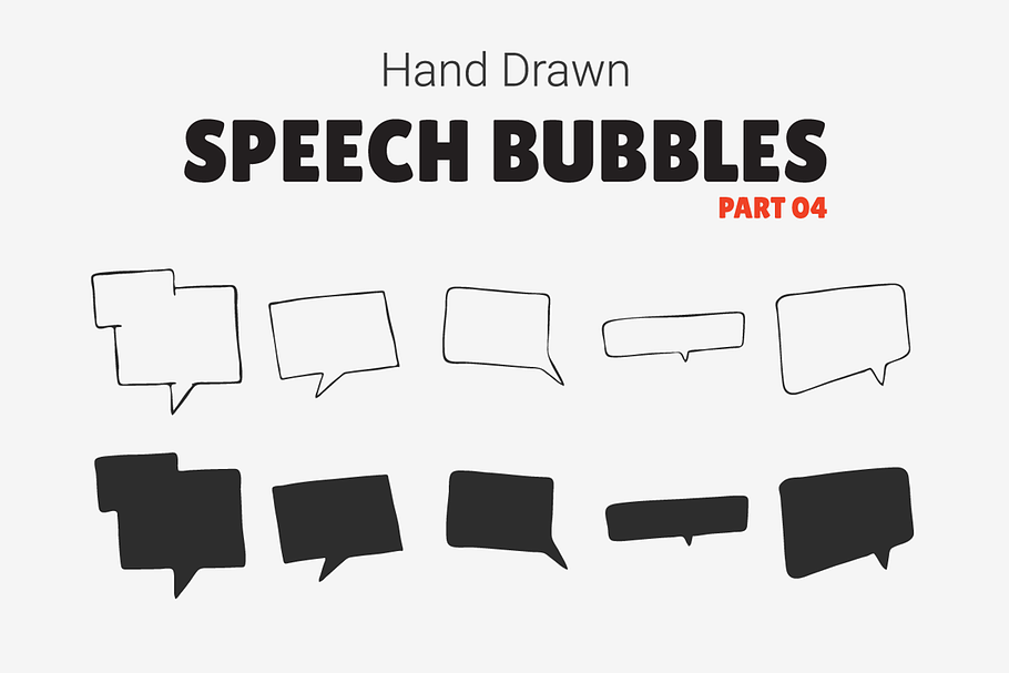Hand Drawn Speech Bubbles [Part 04] in Objects - product preview 8