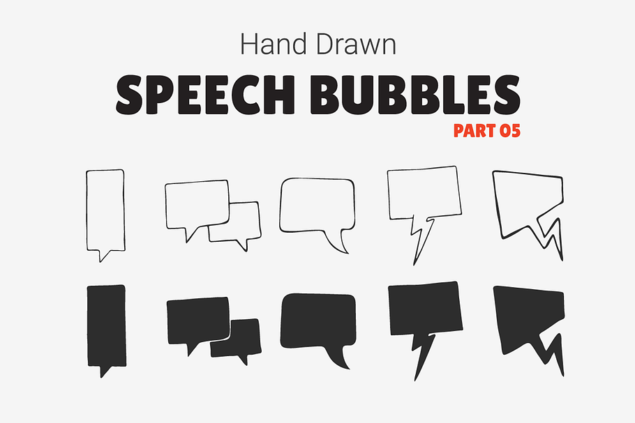 Hand Drawn Speech Bubbles [Part 05] in Objects - product preview 8