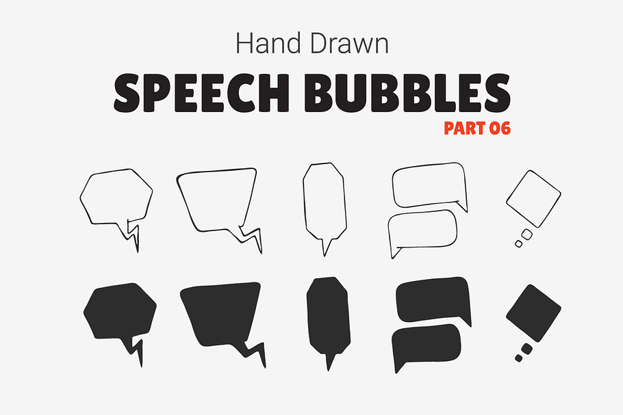 Hand Drawn Speech Bubbles [Part 06] in Illustrations - product preview 8