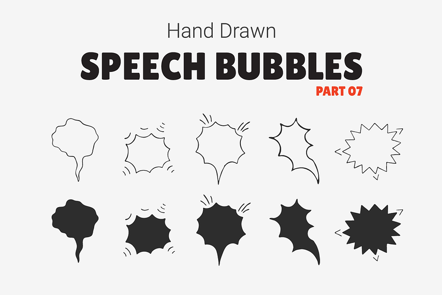 Hand Drawn Speech Bubbles [Part 07] in Objects - product preview 8