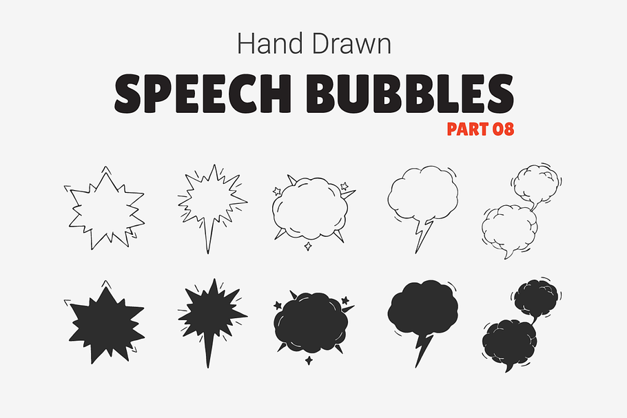 Hand Drawn Speech Bubbles [Part 08] in Illustrations - product preview 8